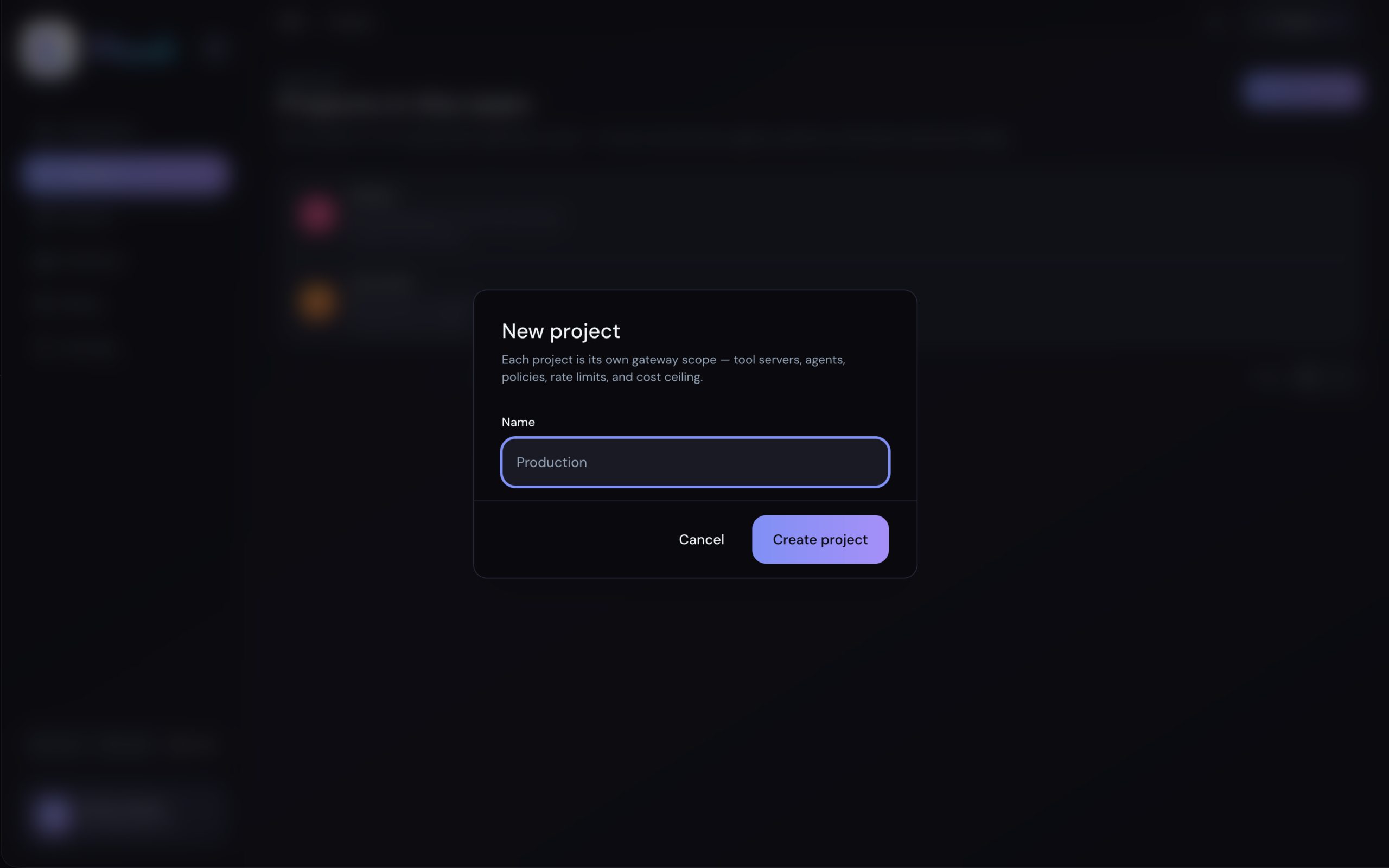 Creating a project in Meandr