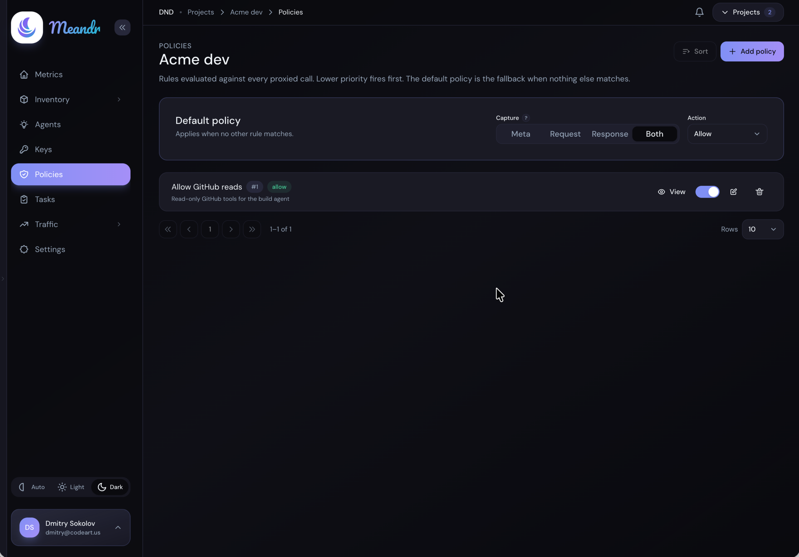 Policy rules enforced at runtime — screenshot placeholder
